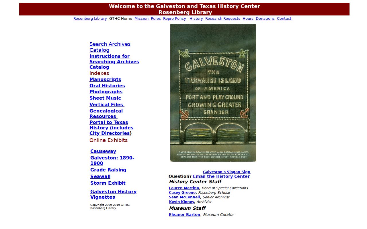 Galveston city directory archive resources at the Galveston History Center